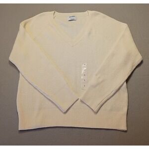 Old Navy Women's Pullover Sweater Size Large Color Cream New With Tag Soft